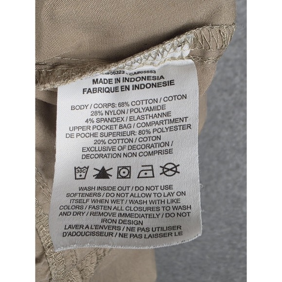 Nike Pants Mens Medium Tan Cargo Joggers Elastic Waist Zip Pocket Ankle Cuffs - Picture 7 of 15